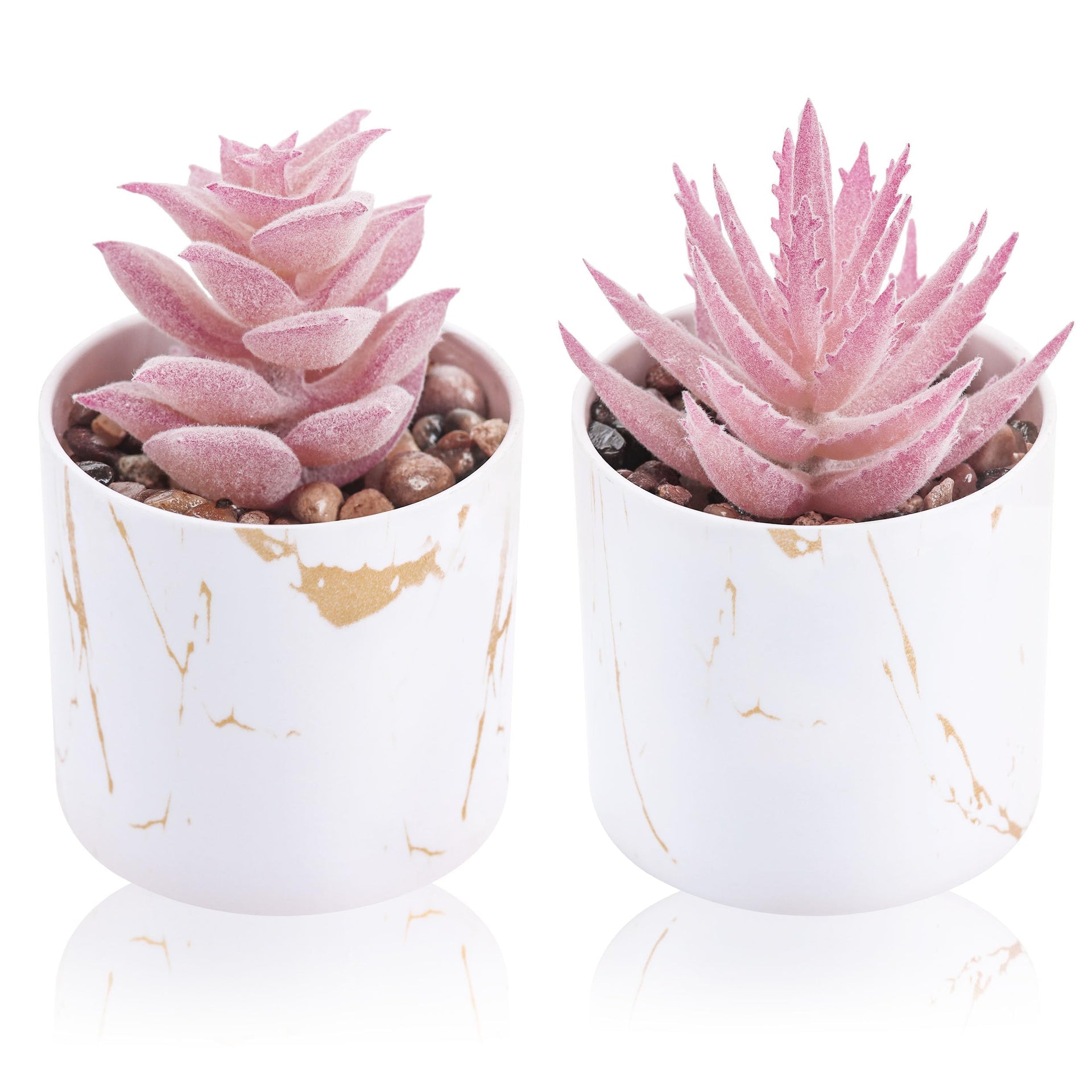 10-Piece Mini Potted Plants - Artificial Succulents For Dollhouse & Home Decor